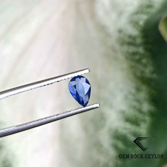 Pear Shape Heated Blue Sapphire