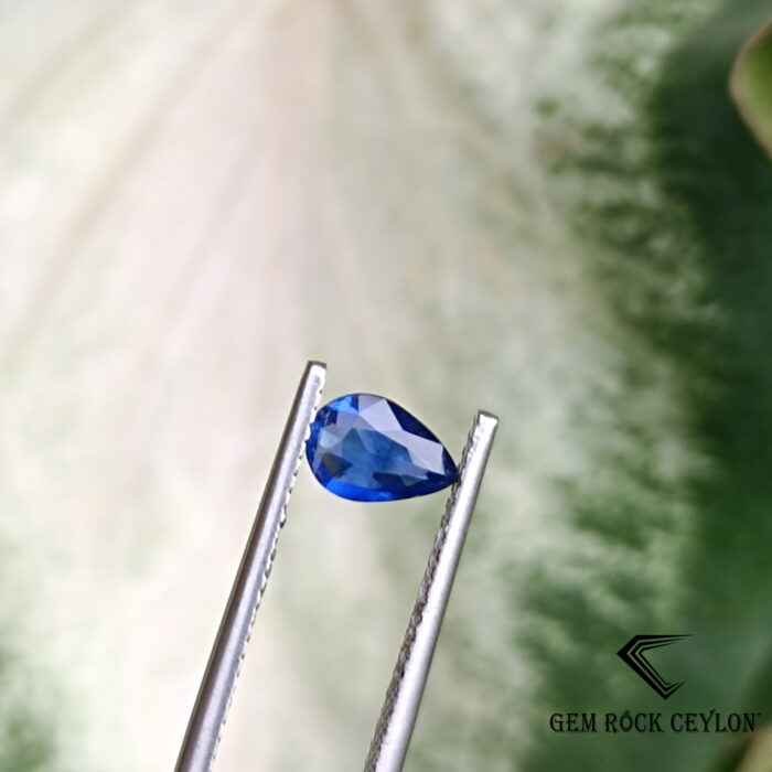 Pear Shape Heated Blue Sapphire - Image 2