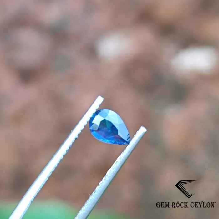 Pear Shape Heated Blue Sapphire - Image 3