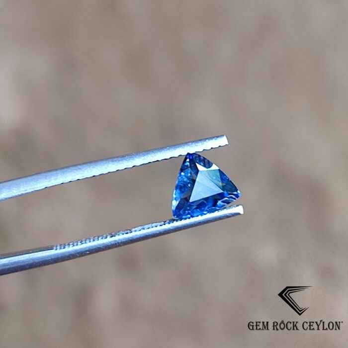 Blue Color Trilliant Cut Heated Teal Sapphire - Image 5