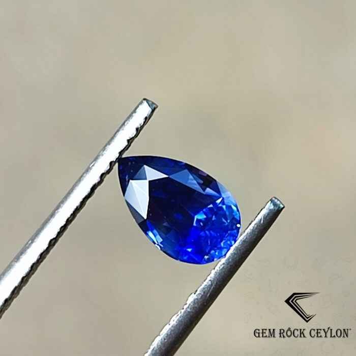 Pear Shape Heated Blue Sapphire - Image 3