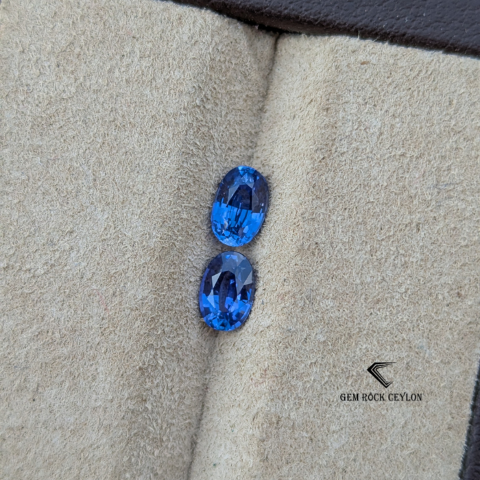 unheated blue sapphire pair - Image 5